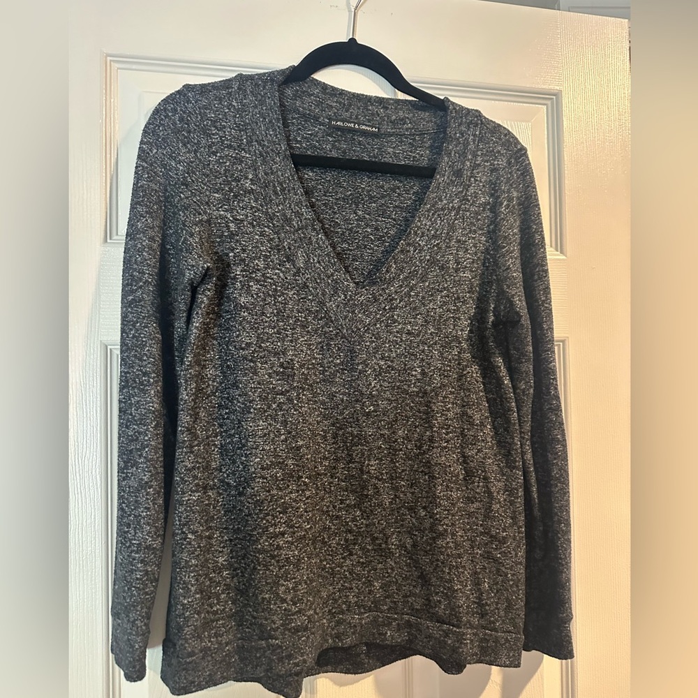 Harlowe & Graham Gray Long Sleeve Top